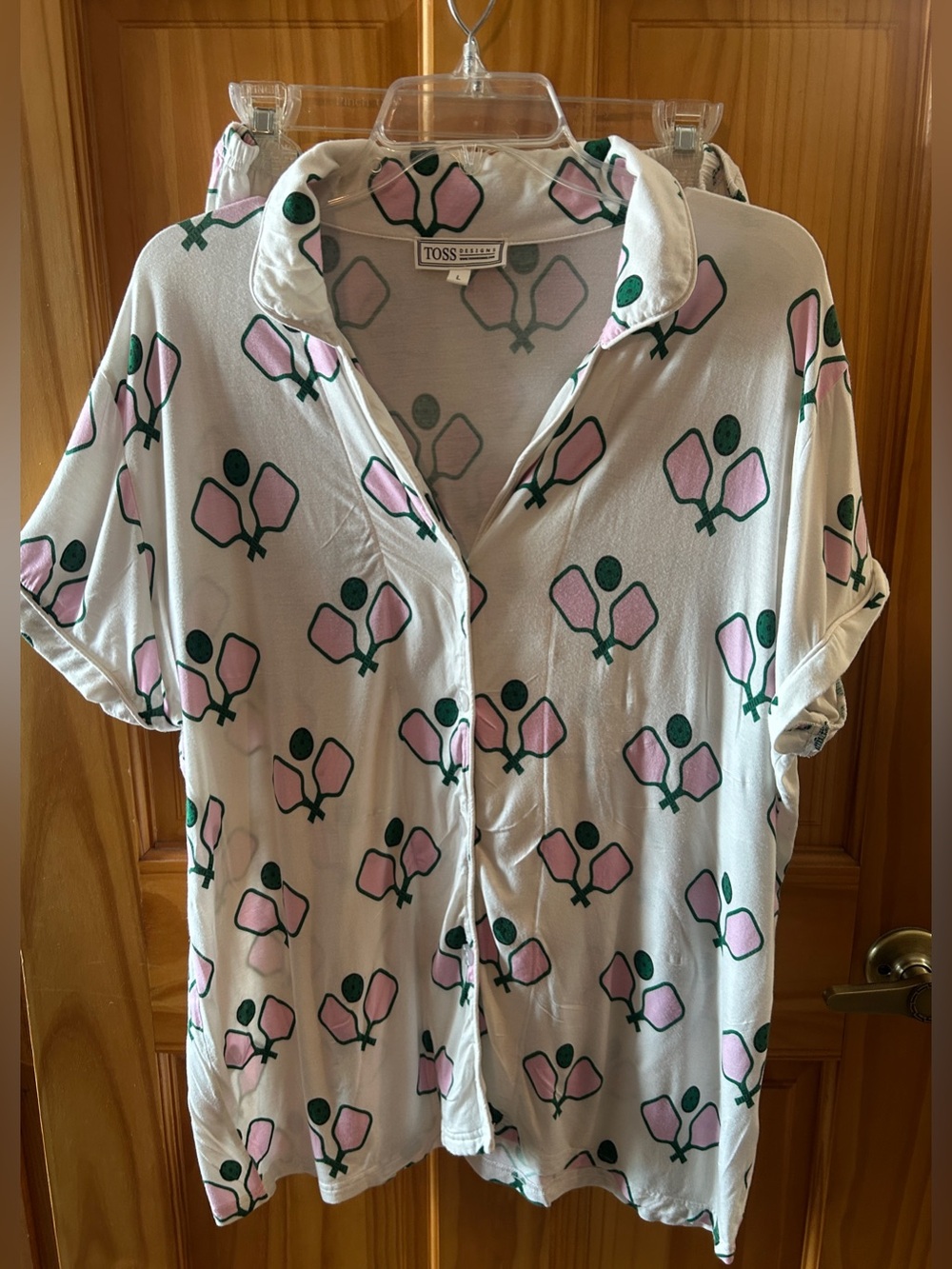Mark & Graham/ Toss Design Pajamas 2-pc Short Set Pickleball Tennis Size Large